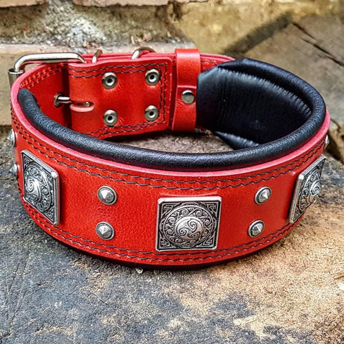 The Eros collar 2.5 inch wide RED
