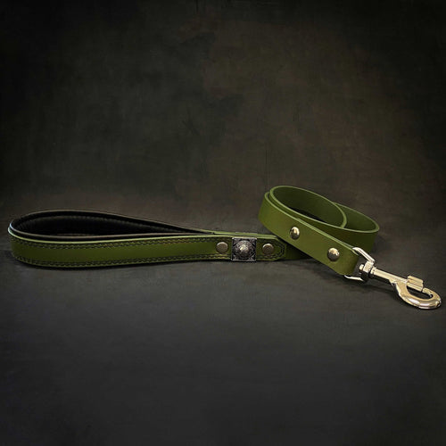 The Eros Green Leash 1 inch wide