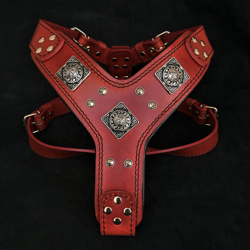 The Eros harness RED 100% genuine leather