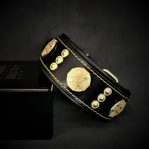 The Maximus collar 2 inch wide gold decoration