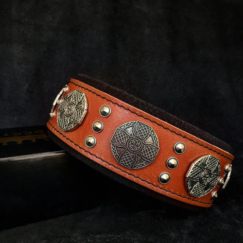 The Maximus collar 2.5 inch wide black & silver