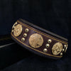 The Maximus collar 2.5 inch wide brown & gold
