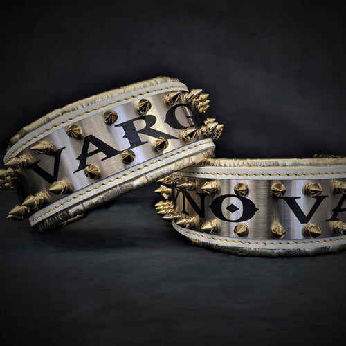 The Metal collar White & Gold- personalized!
