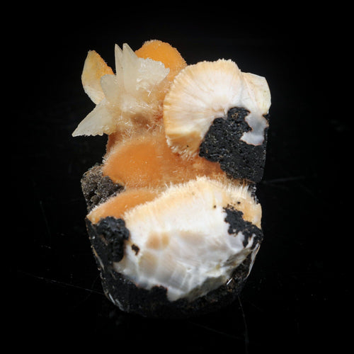 Thomsonite Orange Rare Find with Calcite Natural Mineral Specimen # B 6998