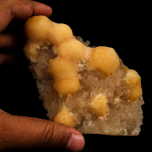 Thomsonite Yellow Color Rare with Stilbite Find Natural Mineral Specimen # B 6428