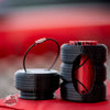 Tire Stack Poop Bag Holder: Refillable Leash Dispenser with Strawberry-Scented Bags