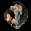 Top-Notch Gemmy Champagne Calcite with Stilbite on Black Chalcedony | Indian Zeolite Specimen – Jalgaon DK86