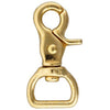 Horse Tack Solid Brass Trigger Snap Square Eye Snap Loop Eye 2-1/2