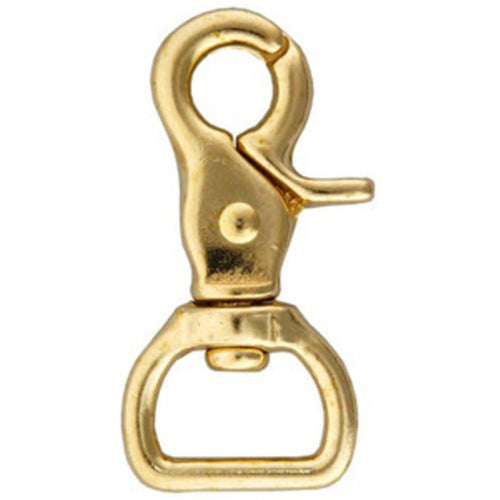 Horse Tack Solid Brass Trigger Snap Square Eye Snap Loop Eye 2-1/2