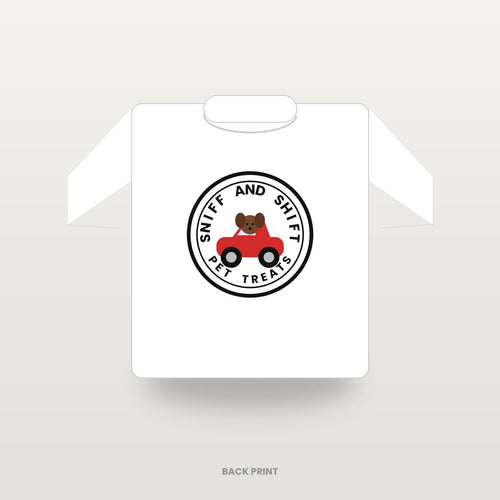 Sniff and Shift Circle-Logo T-Shirt: Car Culture for Dog People