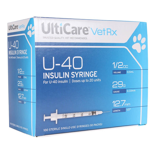 UltiCare U-40 Insulin Syringes, 29ga x ½, Box of 100 ct