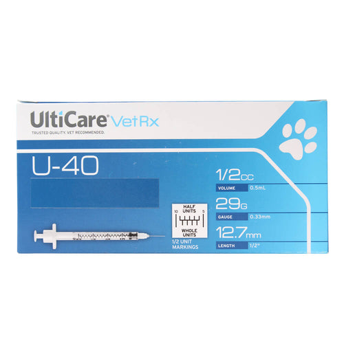 UltiCare U-40 Insulin Syringes, 29ga x ½, Box of 100 ct