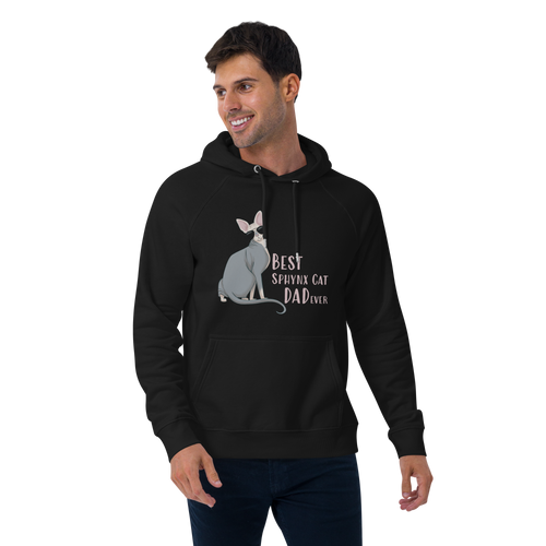 BEST SPHYNX CAT DAD UNISEX ECO HOODIE