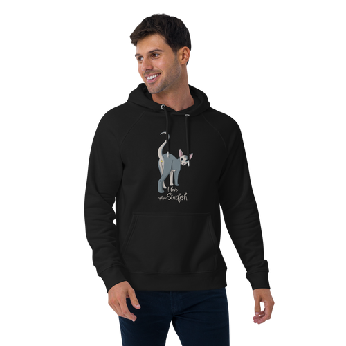 I LOVE SPHYNX STARFISH UNISEX ECO HOODIE