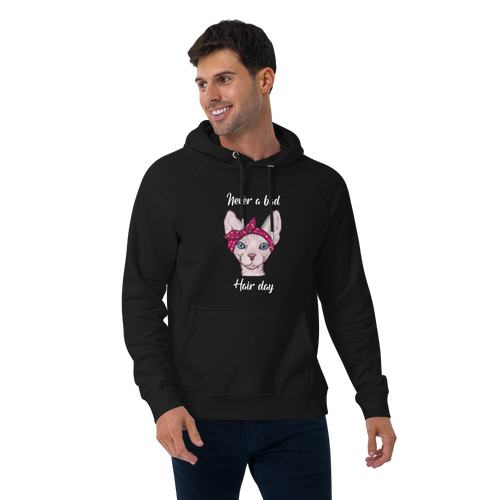 NEVER A BAD HAIR DAY UNISEX ECO HOODIE