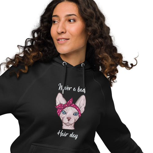 NEVER A BAD HAIR DAY UNISEX ECO HOODIE