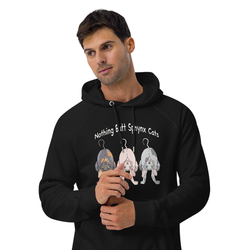 NOTHING BUTT SPHYNX CATS UNISEX ECO HOODIE