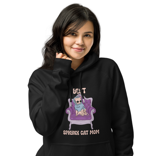 BEST SPHYNX CAT MOM UNISEX ECO HOODIE