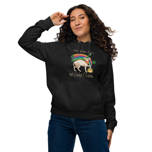MY SPHYNX IS MY LUCKY CHARM WOMEN'S ECO HOODIE