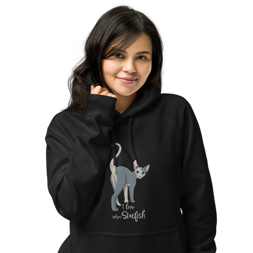 I LOVE SPHYNX STARFISH WOMEN'S ECO HOODIE