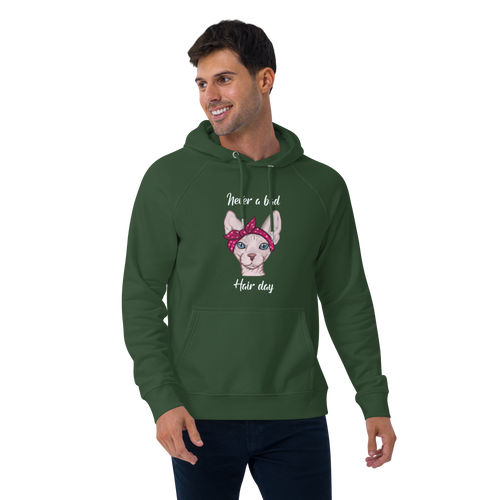NEVER A BAD HAIR DAY UNISEX ECO HOODIE