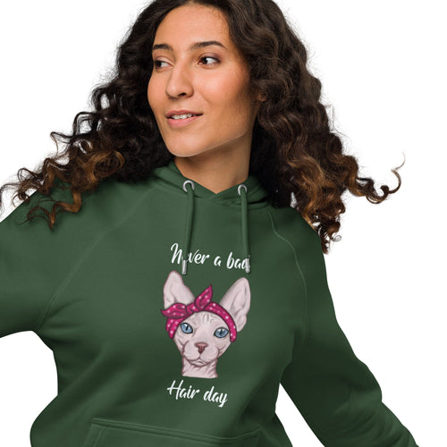 NEVER A BAD HAIR DAY UNISEX ECO HOODIE