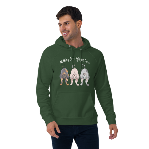 NOTHING BUTT SPHYNX CATS UNISEX ECO HOODIE