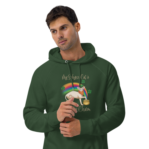 MY SPHYNX IS MY LUCKY CHARM UNISEX ECO HOODIE