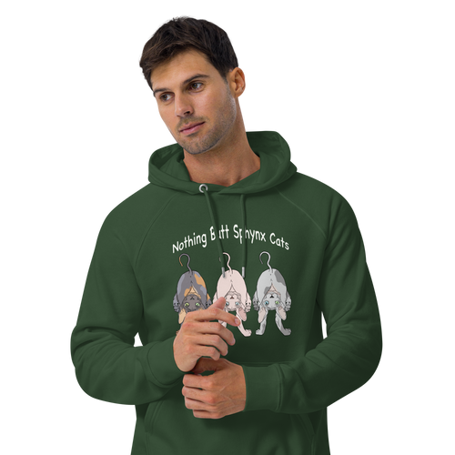 NOTHING BUTT SPHYNX CATS UNISEX ECO HOODIE