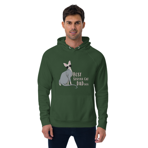 BEST SPHYNX CAT DAD UNISEX ECO HOODIE