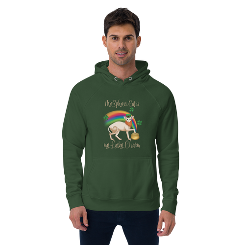 MY SPHYNX IS MY LUCKY CHARM UNISEX ECO HOODIE