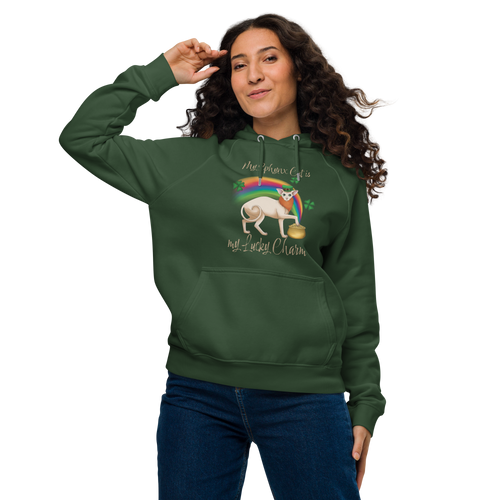 MY SPHYNX IS MY LUCKY CHARM WOMEN'S ECO HOODIE