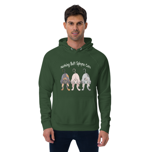 NOTHING BUTT SPHYNX CATS UNISEX ECO HOODIE