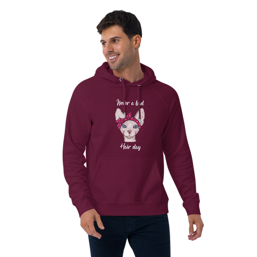 NEVER A BAD HAIR DAY UNISEX ECO HOODIE