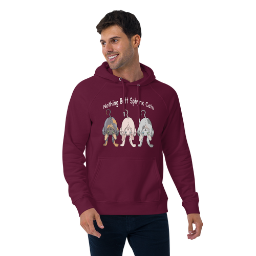NOTHING BUTT SPHYNX CATS UNISEX ECO HOODIE