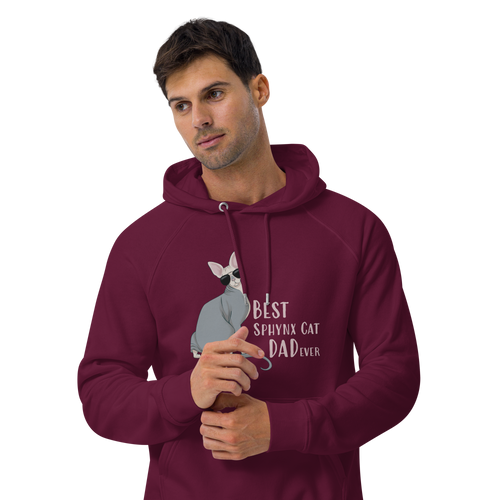 BEST SPHYNX CAT DAD UNISEX ECO HOODIE