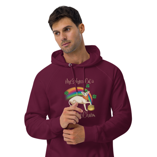 MY SPHYNX IS MY LUCKY CHARM UNISEX ECO HOODIE
