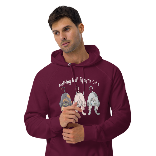 NOTHING BUTT SPHYNX CATS UNISEX ECO HOODIE