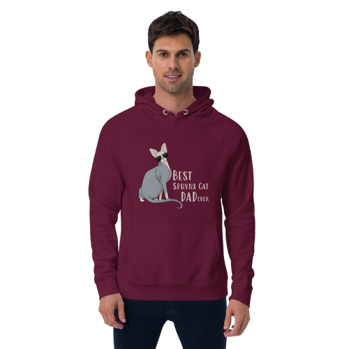 BEST SPHYNX CAT DAD UNISEX ECO HOODIE
