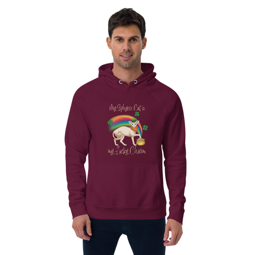 MY SPHYNX IS MY LUCKY CHARM UNISEX ECO HOODIE