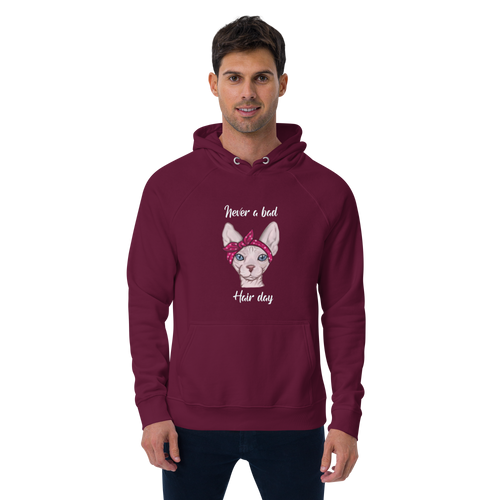 NEVER A BAD HAIR DAY UNISEX ECO HOODIE