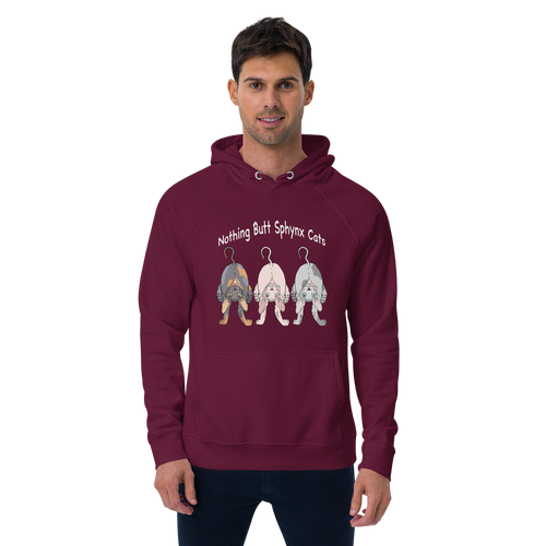 NOTHING BUTT SPHYNX CATS UNISEX ECO HOODIE