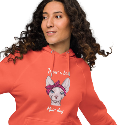 NEVER A BAD HAIR DAY UNISEX ECO HOODIE
