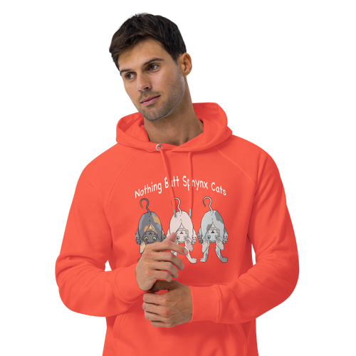 NOTHING BUTT SPHYNX CATS UNISEX ECO HOODIE
