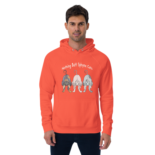 NOTHING BUTT SPHYNX CATS UNISEX ECO HOODIE