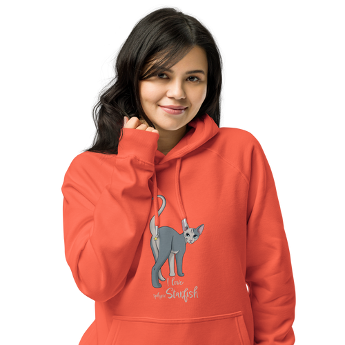 I LOVE SPHYNX STARFISH WOMEN'S ECO HOODIE