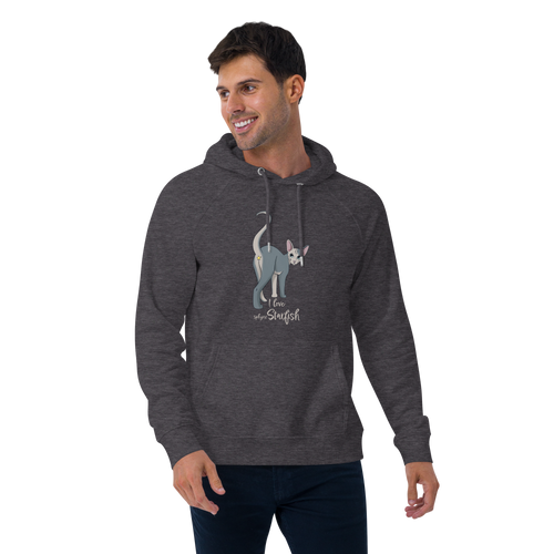 I LOVE SPHYNX STARFISH UNISEX ECO HOODIE