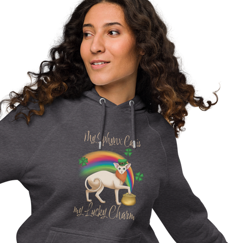 MY SPHYNX IS MY LUCKY CHARM WOMEN'S ECO HOODIE