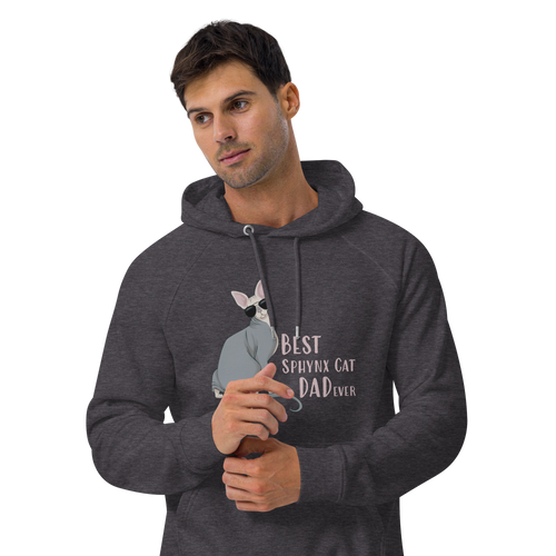 BEST SPHYNX CAT DAD UNISEX ECO HOODIE