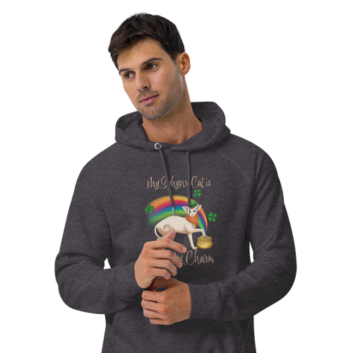 MY SPHYNX IS MY LUCKY CHARM UNISEX ECO HOODIE